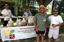 Skip Bittenbender and ** in front of CTAHR kava tasting booth